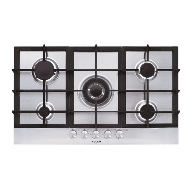 Glem Gas GT955HIX Piano Cottura Acciaio Inossidabile Da incasso 5 Fornelli