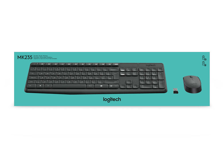 Logitech MK235 tastiera RF Wireless QWERTY Italiano Nero