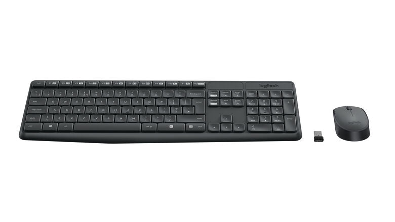 Logitech MK235 tastiera RF Wireless QWERTY Italiano Nero