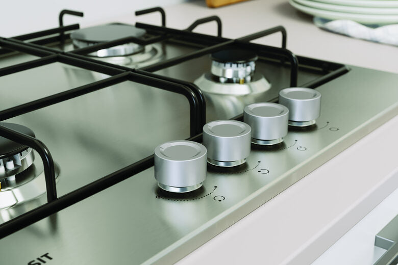 Indesit THP 642 IX/I 1 piano gas inox 60cm 4 fuochi griglie smaltate