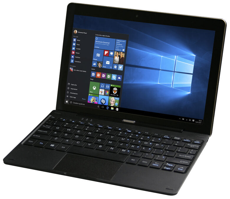 Mediacom 10.1 X201 Ibrido (2 in 1) 25,6 cm (10.1") Touch screen Intel Atom® 2 GB DDR3L-SDRAM 32 GB SSD Windows 10 Home Nero