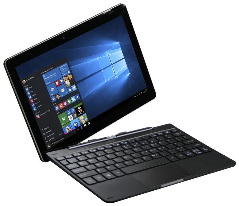 Mediacom 10.1 X201 Ibrido (2 in 1) 25,6 cm (10.1") Touch screen Intel Atom® 2 GB DDR3L-SDRAM 32 GB SSD Windows 10 Home Nero