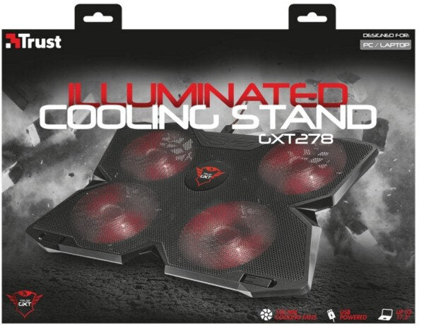 Trust GXT 278 base di raffreddamento per notebook 43,9 cm (17.3") Nero