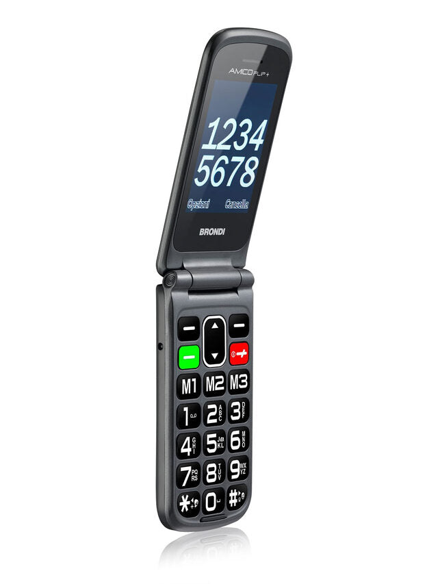 Brondi AMICO FLIP PLUS 6,1 cm (2.4") 82 g Nero Telefono cellulare basico