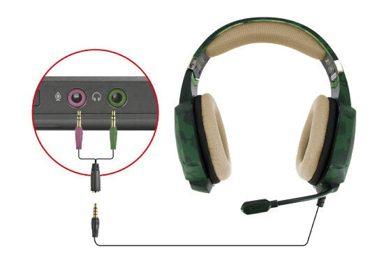 Trust GXT 322C Auricolare Cablato A Padiglione Giocare Verde