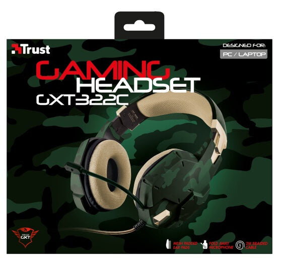 Trust GXT 322C Auricolare Cablato A Padiglione Giocare Verde