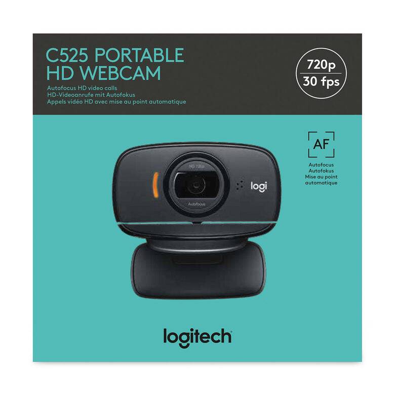 Logitech C525 webcam 8 MP 1280 x 720 Pixel USB 2.0 Nero