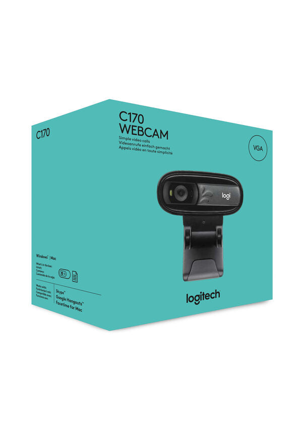 Logitech C170 webcam 5 MP 640 x 480 Pixel USB 2.0 Nero
