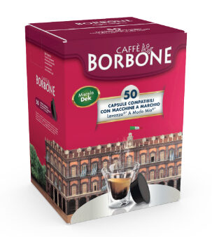 Caffè Borbone Miscela Dek Decaffeinato in capsule 50pz per macchine da caffè Lavazza® A Modo Mio®