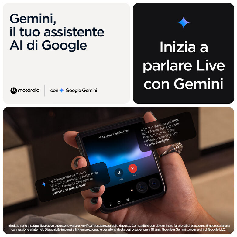Motorola razr 60 Ultra con Moto AI (16/512GB, 50+50MP, selfie 50MP, display esterno 4.0" interno 7" pOLED 165Hz, Qualcomm Snapdragon 8 Elite, 4700mAh, 5G, Dual SIM, Android 15) PANTONE Mount