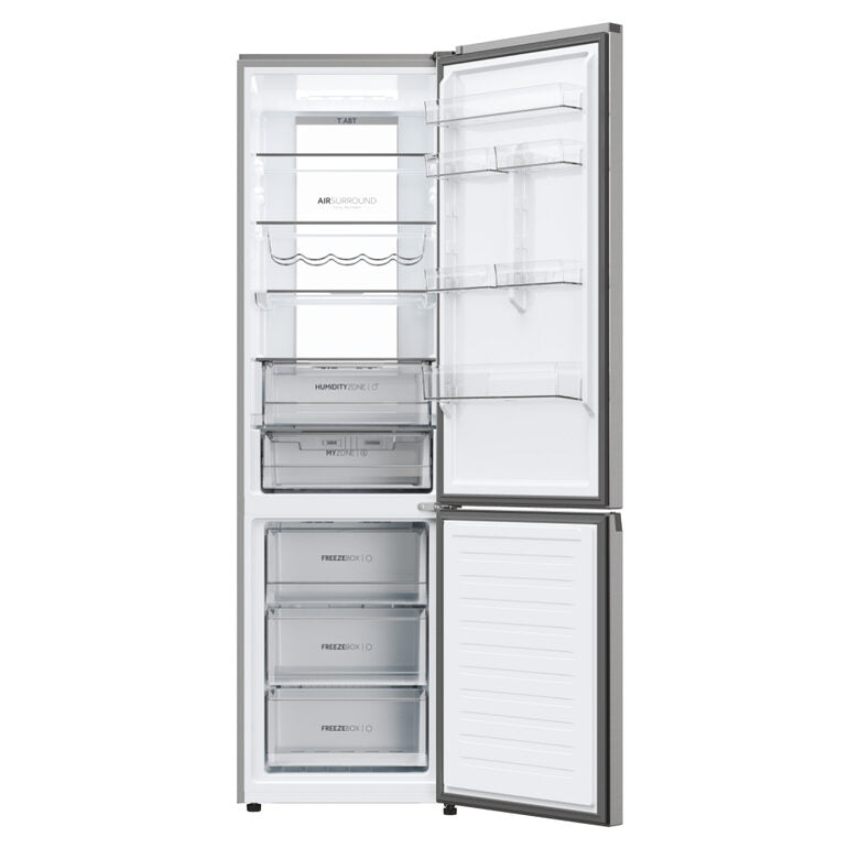 Haier HDPW7620ANPK 2D 60 Serie 7 Pro Frigorifero Combinato A Libera Installazione, No Frost, Tecnologia Haier Air Surround, Led Daylight, Classe A, Acciaio Inox