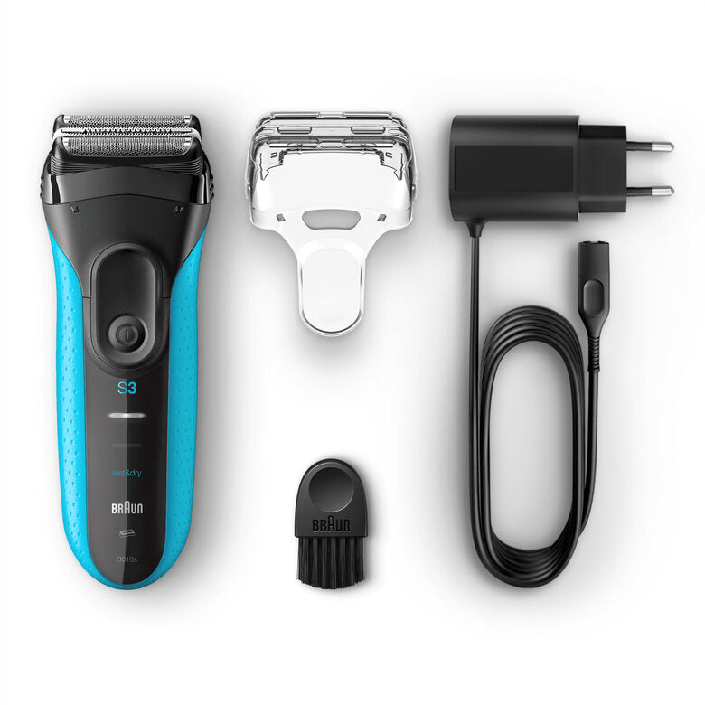 Braun Series 3 ProSkin 3010s Rasoio Elettrico, Nero/Blu