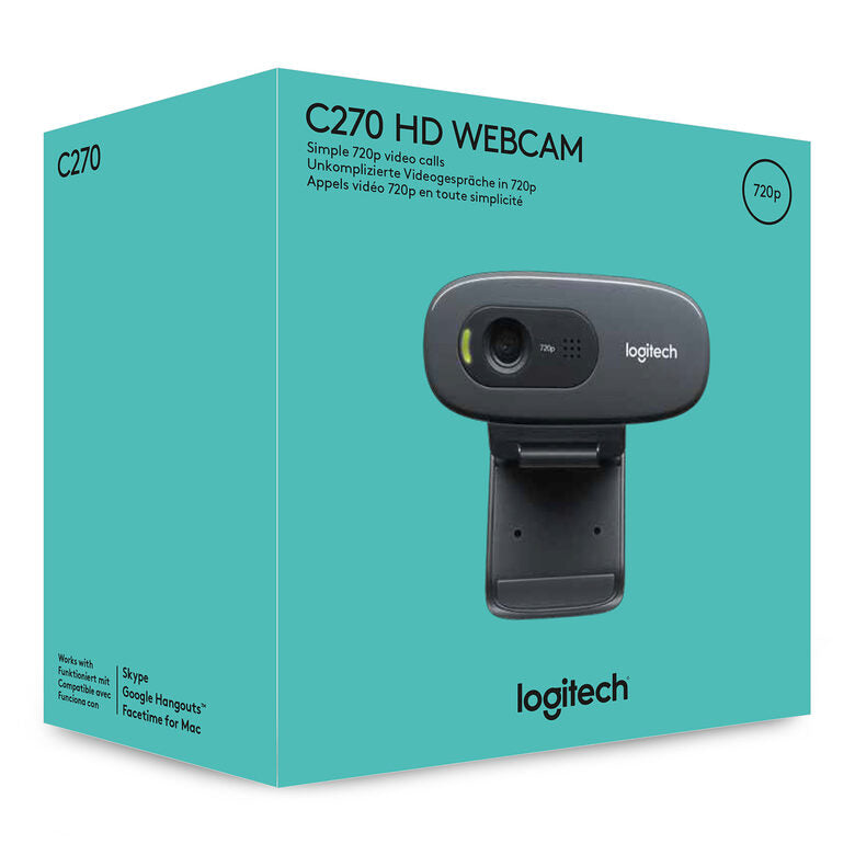 Logitech C270 HD webcam 3 MP 1280 x 720 Pixel USB 2.0 Nero