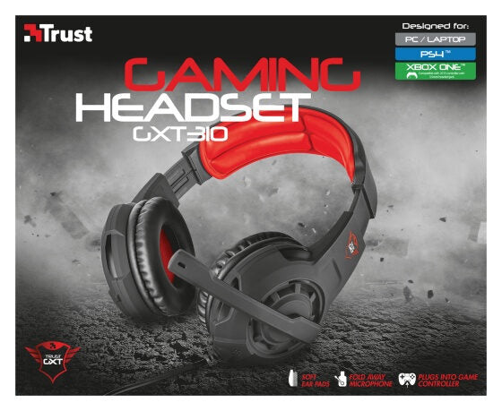 Trust GXT 310 Auricolare Cablato Casco Giocare Rosso