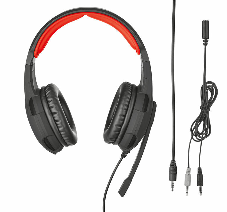Trust GXT 310 Auricolare Cablato Casco Giocare Rosso