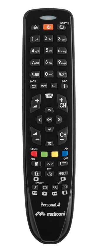 Meliconi Gumbody Personal 4 telecomando IR Wireless TV Pulsanti