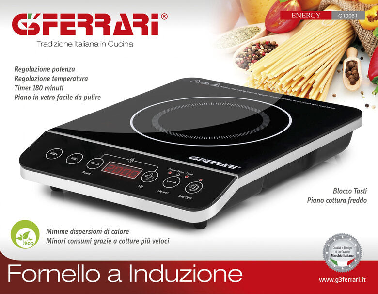 G3 Ferrari G10061 piano cottura Nero Superficie piana Piano cottura a induzione 1 Fornello(i)