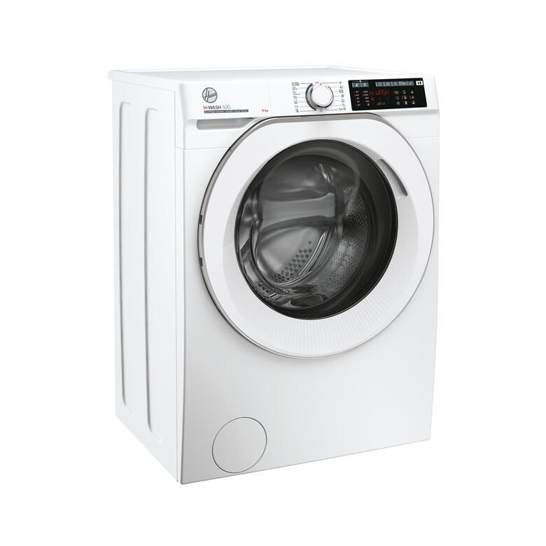 Hoover HW 48AMC/1-S H-WASH 500 Lavatrice A Libera Installazione 8 Kg, 1400 Giri, Classe A, Motore Inverter EcoPower, Bianco