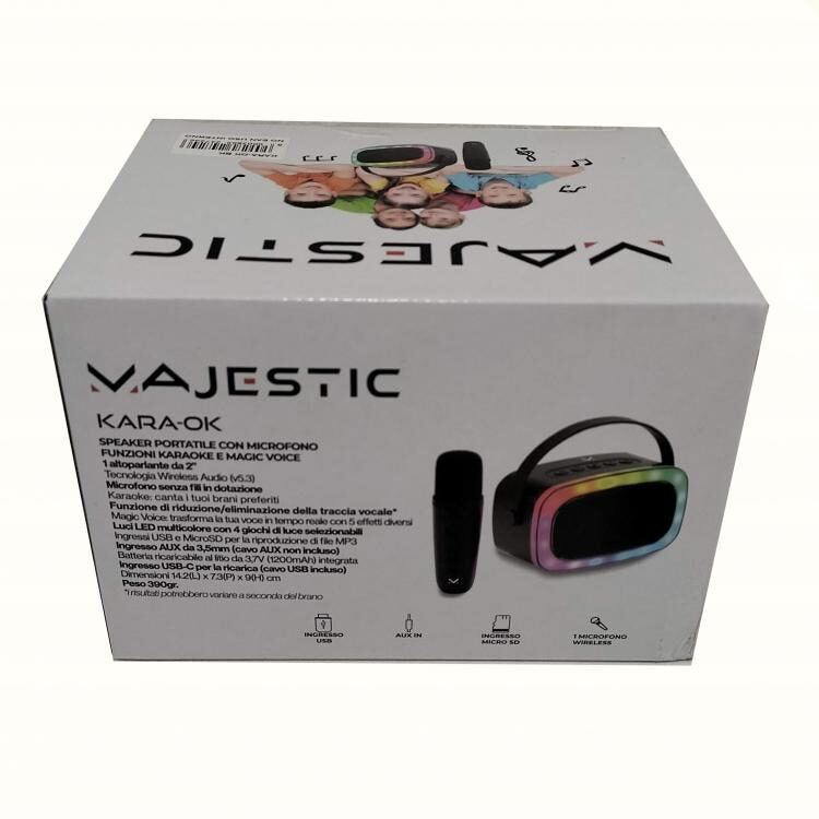 New Majestic KARA-OK Altoparlante portatile mono Nero