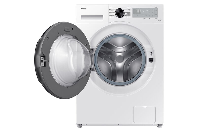 Samsung WW90CGC04DAHET Lavatrice A Libera Installazione 9 Kg, 1400 Giri, Crystal Clean™, SmartThings AI Energy Mode, Ecobubble™, Vapore Igienizzante, Classe A, Bianco