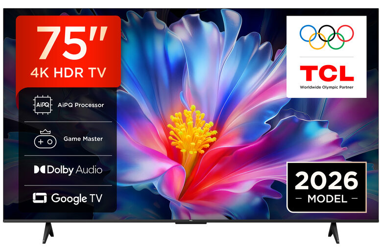 TCL P6L TV 75P6L 75” 4K HDR, Direct LED, Google TV, HDR10, Dolby Audio, Game Master, VRR, Google Assistant & Alexa, AirPlay 2