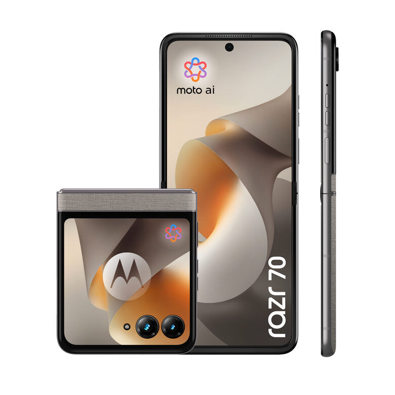 Motorola razr 70 (8/256GB, Doppia camera 50MP, Display interno FHD+ 6.9" 120Hz e esterno 3.62", MediaTek Dimensity 7450X, 4800mAh, TurboPower 30W, Android 16), PANTONE Hematite