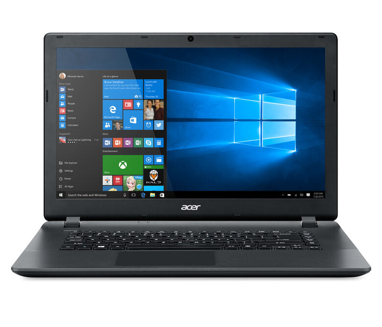Acer Aspire ES1-522-255Q Computer portatile 39,6 cm (15.6") HD AMD E 4 GB DDR3L-SDRAM 500 GB HDD Wi-Fi 4 (802.11n) Windows 10 Home Nero