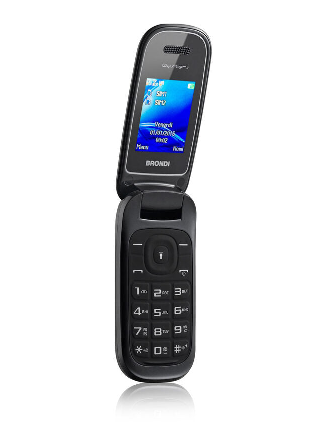 Brondi Oyster S 4,5 cm (1.77") Nero Telefono cellulare basico