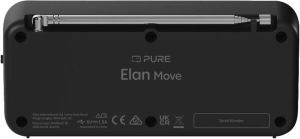 Pure Elan Radio Move Personale Digitale Nero