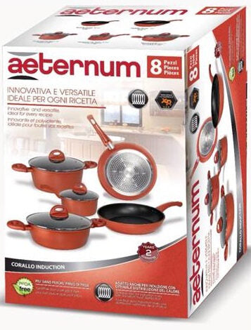 Aeternum Batteria 8 Pezzi Corallo Induction