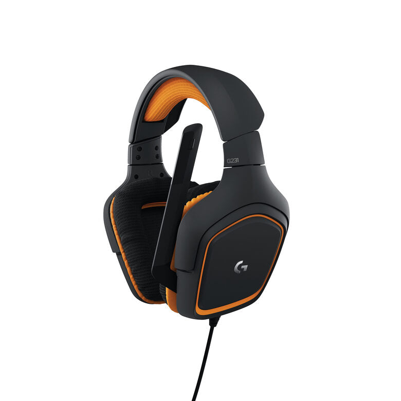 Logitech G G231 Prodigy Auricolare Cablato A Padiglione Giocare Nero, Arancione