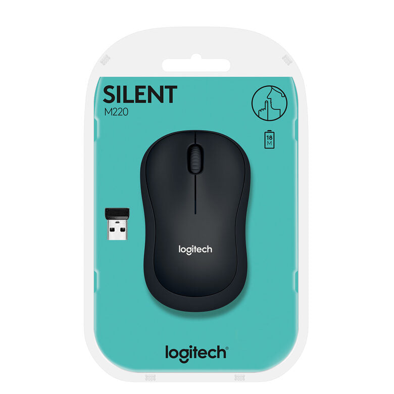 Logitech M220 SILENT mouse Ambidestro RF Wireless Ottico 1000 DPI