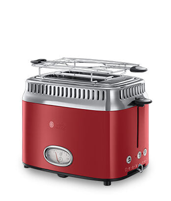 Russell Hobbs Retro Ribbon 2 fetta/e 1300 W Rosso