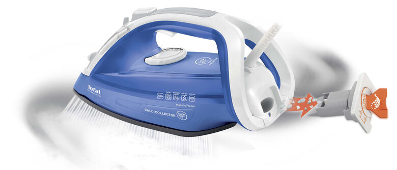 Tefal UltraGliss FV4944 ferro da stiro Ferro a vapore Durilium 2500 W Blu, Bianco