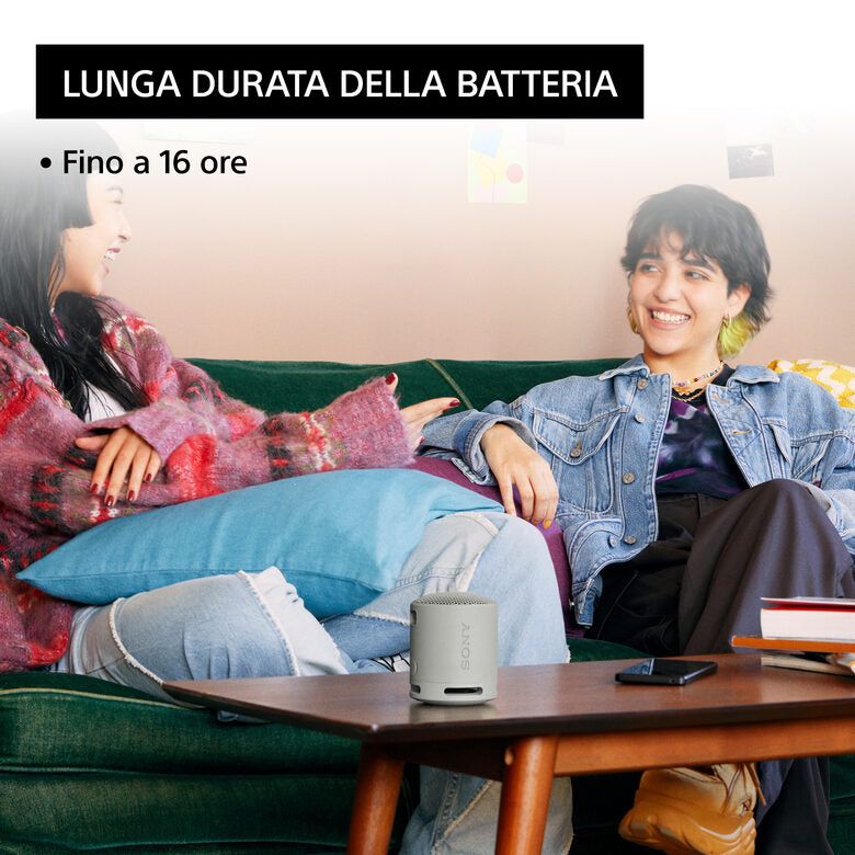 Sony SRS-XB100 - Speaker Wireless Bluetooth, portatile, leggero, compatto, da esterno, da viaggio, resistente IP67 impermeabile e antipolvere, batteria da 16 ore, cinturino versatile, chiama