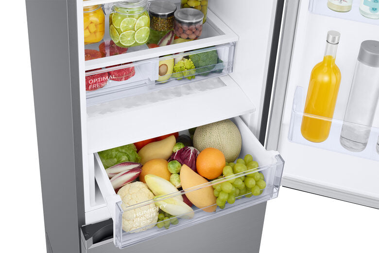 Samsung RB38C607AS9 Frigorifero Combinato A Libera Installazione, Total No Frost, Twin Cooling Plus™, Tecnologia Spacemax™, Ecoflex AI, Classe A, Acciaio Inox