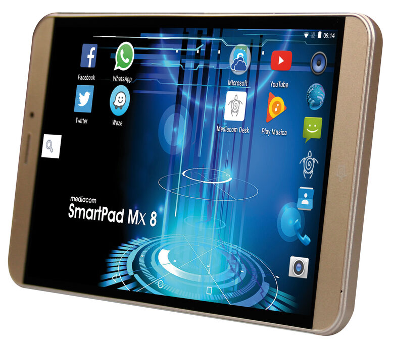 Mediacom SmartPad Mx 8 4G LTE 16 GB 20,3 cm (8") Mediatek 1 GB Wi-Fi 4 (802.11n) Android 6.0 Oro