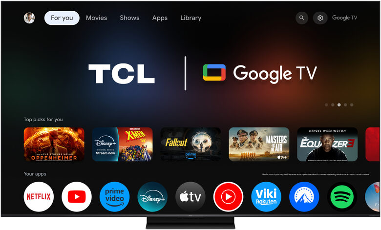TCL C7L TV 65C7L SQD‑Mini LED da 65", 4K HDR, 3000 nit, 1.152 zone di dimming, Google TV, 144Hz, Dolby Vision & Atmos, Audio Bang & Olufsen