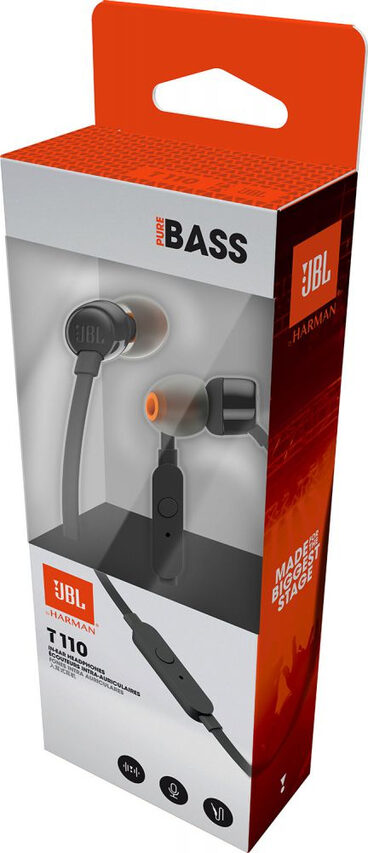 JBL T110 Auricolare Cablato In-ear Musica e Chiamate Nero