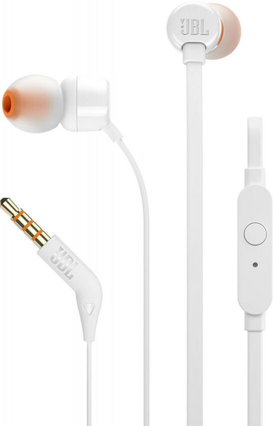 JBL T110 Auricolare Cablato In-ear Musica e Chiamate Bianco