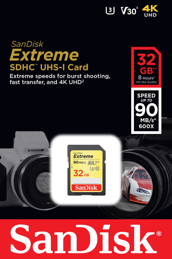SanDisk Extreme 32 GB SDHC UHS-I Classe 10