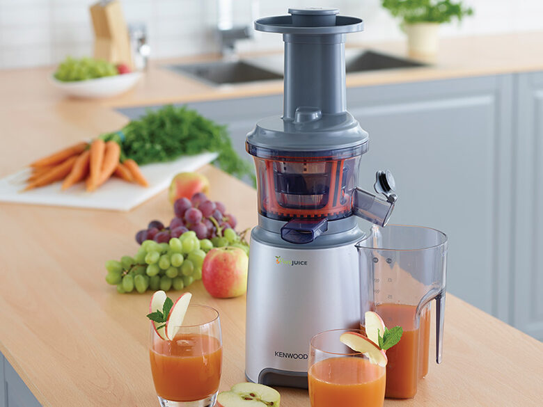 Kenwood PureJuice JMP601SI Estrattore di succo 150 W Grigio, Traslucido, Bianco