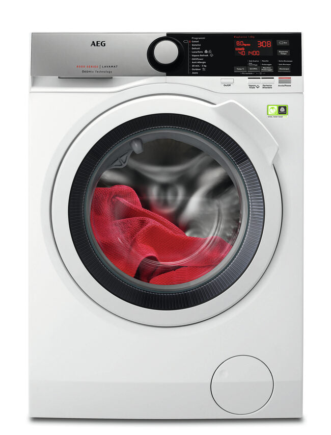 AEG L8FEE845X lavatrice Caricamento frontale 8 kg 1400 Giri/min B Grigio