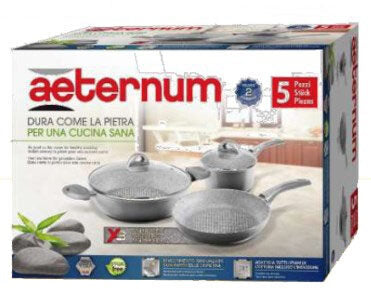 Aeternum Silver Inuction Box 8pcs set di pentole