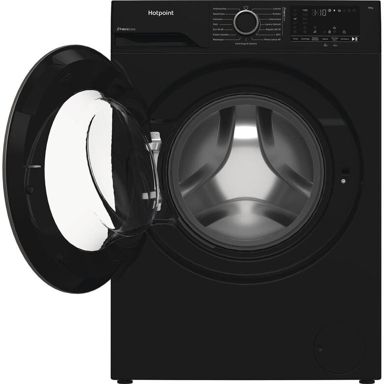 Hotpoint Ariston HB 103B CARE IT Lavatrice A Libera Installazione 10 Kg, 1400 Giri, Display Digitale XL, Vapore, Classe A -30%, Nero