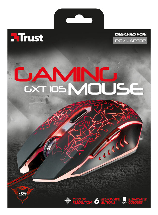 Trust GXT 105 mouse Ambidestro USB tipo A 2400 DPI