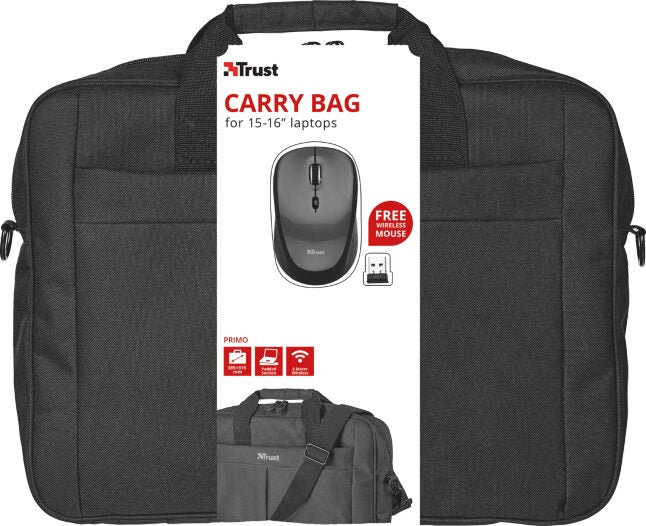 Trust Primo borsa per notebook 40,6 cm (16") Valigetta ventiquattrore Nero