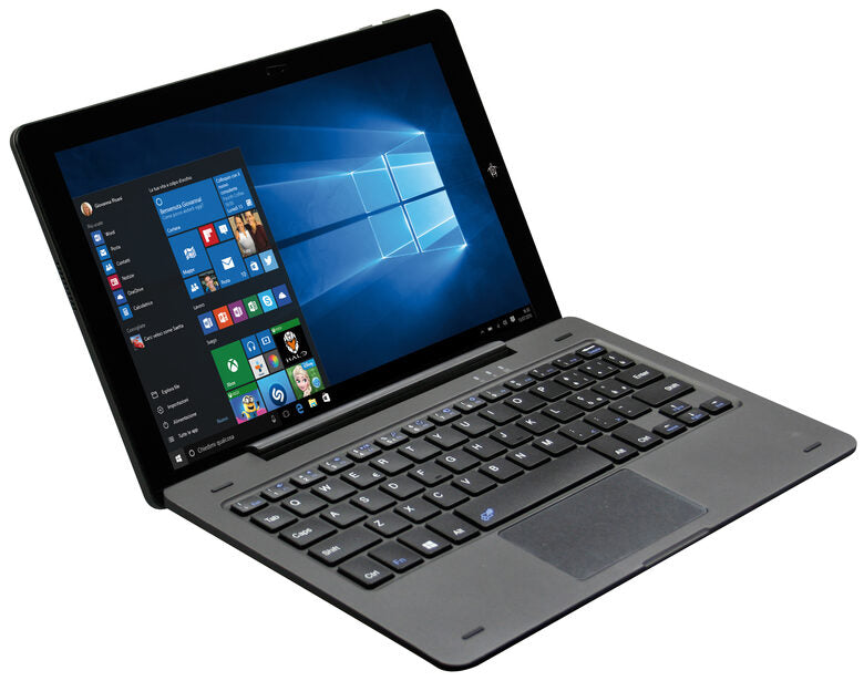 Mediacom WinPad 10.1 U10 Ibrido (2 in 1) 25,6 cm (10.1") Touch screen HD Intel Atom® 2 GB DDR3L-RS-SDRAM 32 GB Flash Windows 10 Home Nero