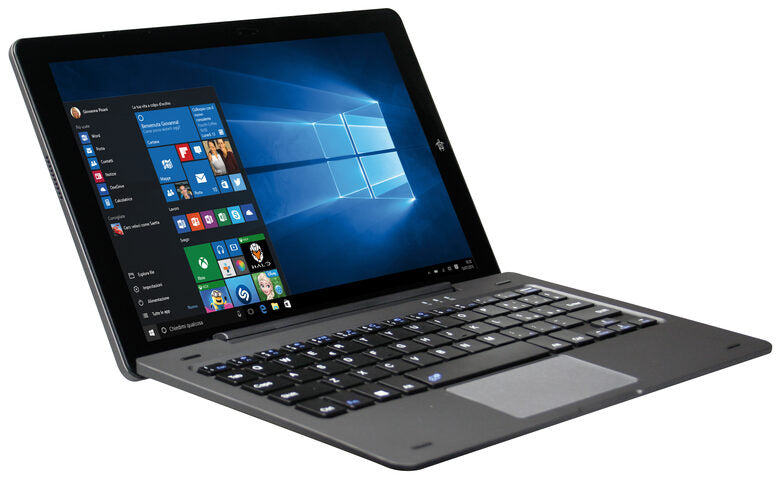 Mediacom WinPad 10.1 U10 Ibrido (2 in 1) 25,6 cm (10.1") Touch screen HD Intel Atom® 2 GB DDR3L-RS-SDRAM 32 GB Flash Windows 10 Home Nero