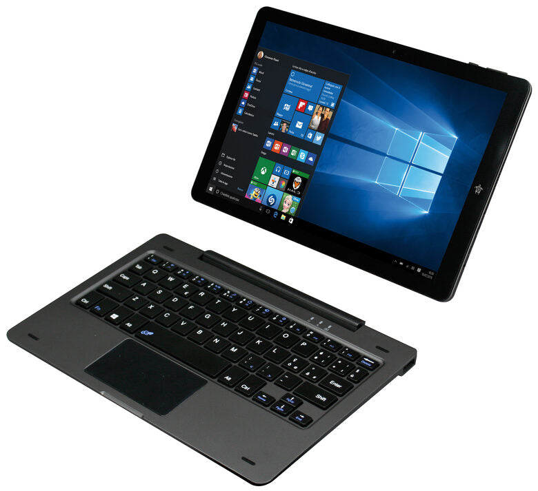Mediacom WinPad 10.1 U10 Ibrido (2 in 1) 25,6 cm (10.1") Touch screen HD Intel Atom® 2 GB DDR3L-RS-SDRAM 32 GB Flash Windows 10 Home Nero